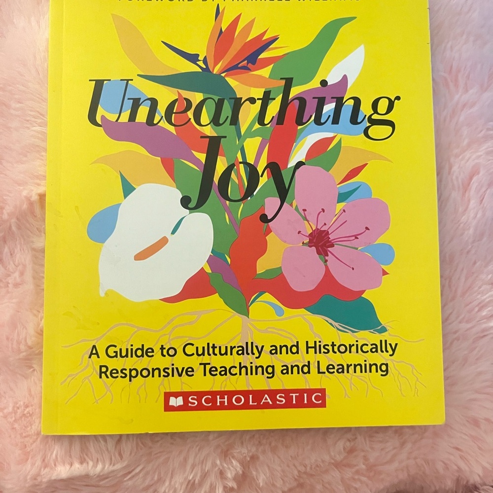 Scholastic Book with Yellow and Pink Accents